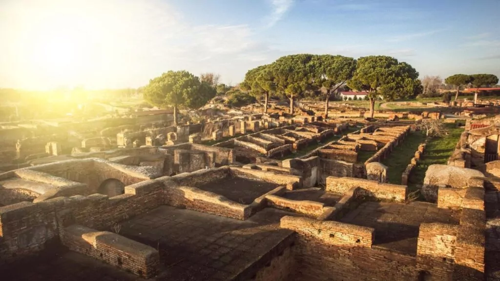 Roman Village View at Ostia Antica Archeological