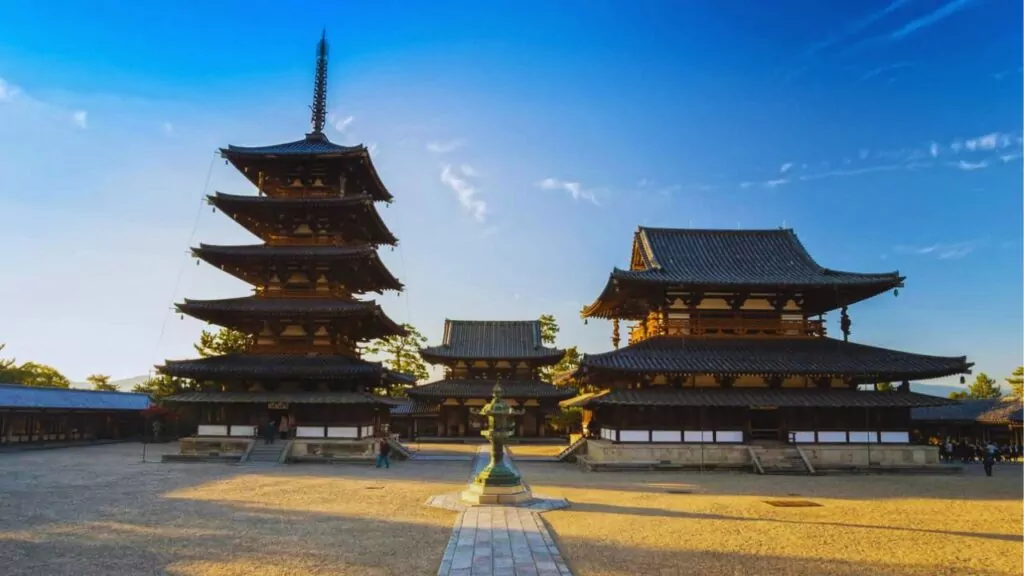 Horyu-ji Temple in Nara, Unesco world Heritage site, Japan